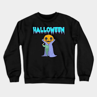 Halloween Pumpkin Crewneck Sweatshirt